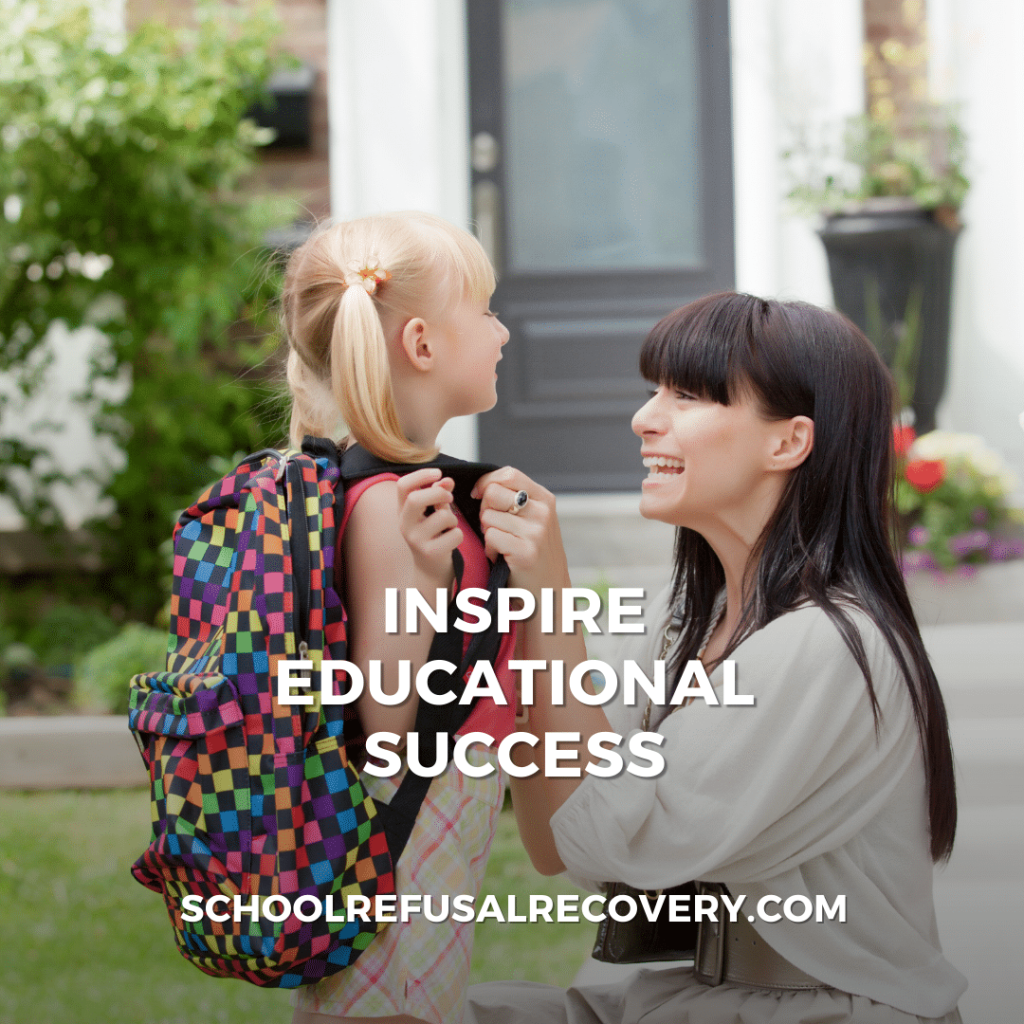 Mother and daughter smiling while preparing for school